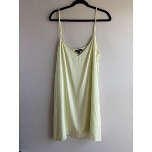 J Crew Ultra Lightweight Slip Dress Womens Large Pale Chartruse Euro Summer